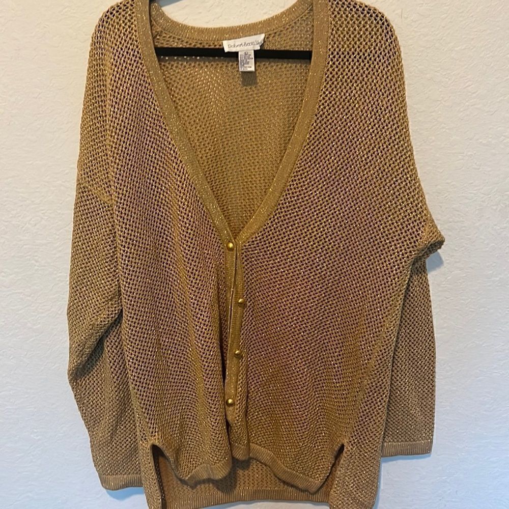 Beautiful Vintage Robert Scott Cardigan Gold Button Down Knitted - Vintage Large